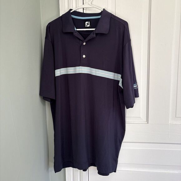 Footjoy Men's Golf Polo Size XL Polyester/Spandex Athletic Blue - Picture 1 of 6